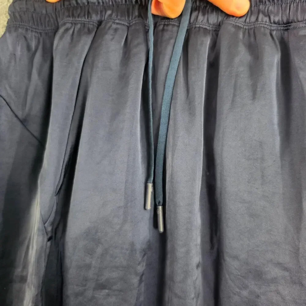 Lululemon Skirt Women 2 Glide Away Slip Midi Navy Blue Athletic Yoga Summer Chic